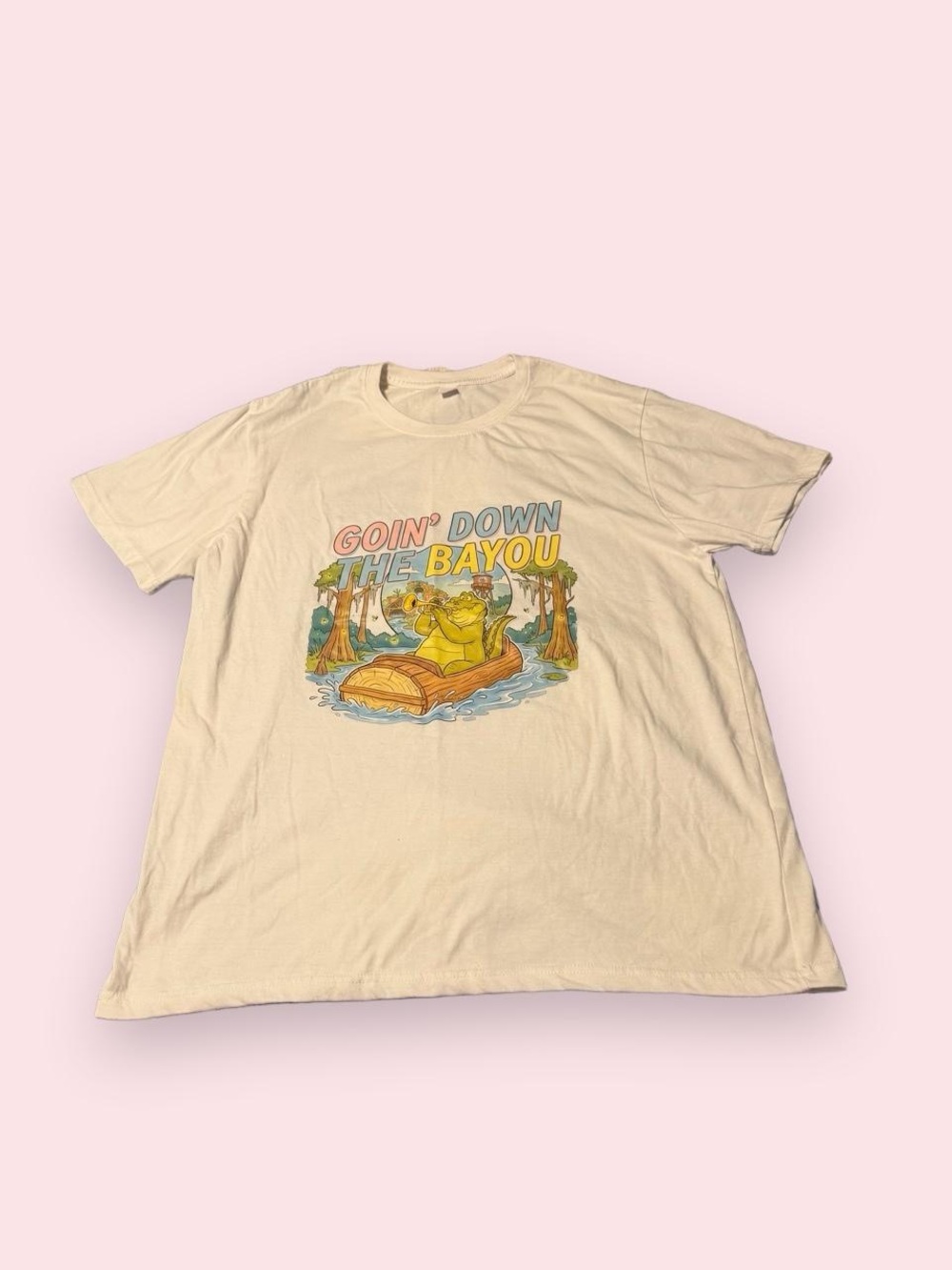 Source Unknown Cream Graphic Tee - Goin' Down The Bayou